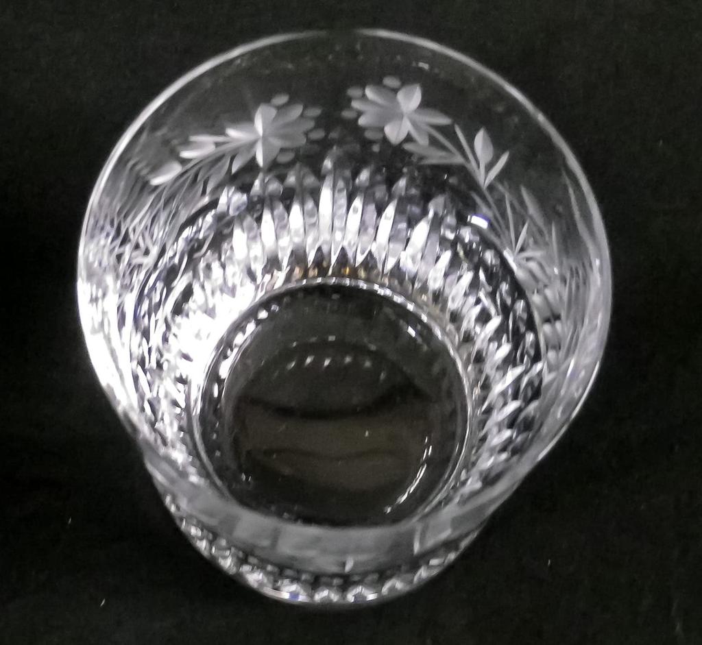 Bohemian Glass Hand-Cut Whiskey Glasses, Set of 2, 20A24/SV704/260-2