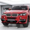 Compatible for BMW X6 F16 M Sport 2015-2019 Car Accessories Front Bumper Spoiler Lip Diffuser Splitter Protection Kits(Carbon Fiber Look)