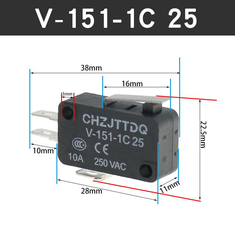V-Series Limit Micro Switch: V-15, V-152, V-153, V-154, V-155, V-156-1C25