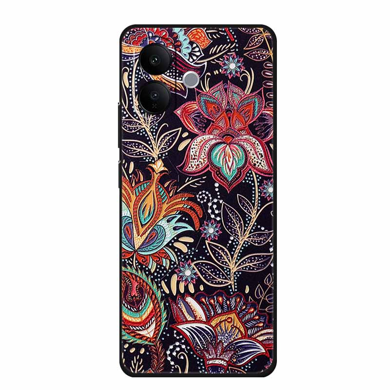 3D Embossed Case For Vivo V60 lite V2530 Phone Case Shockproof Silicone Soft Coque For Vivo V60 lite 2025 Back Cover Case Funda