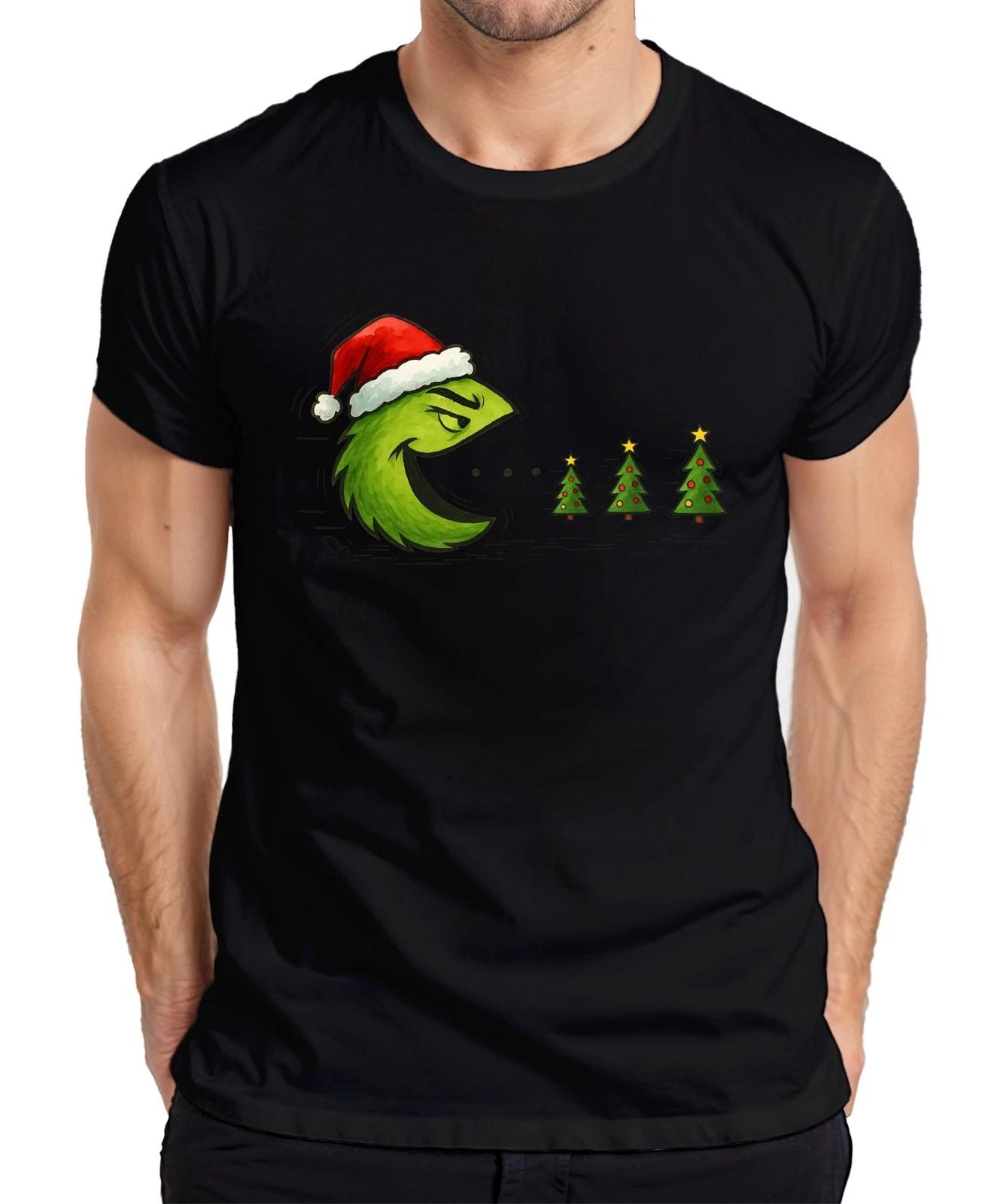 Christmas Tree Eater Green Cheeky Xmas Gift Retro Mens T-Shirt- 2XL