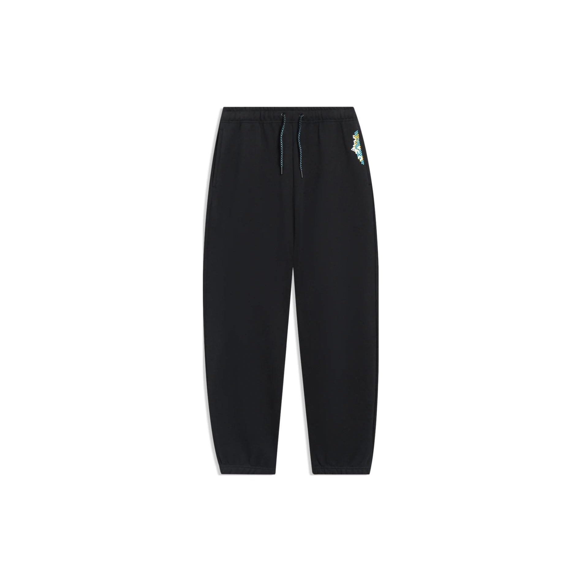 Li-Ning Embroidered Graphic Sweatpants Black Men s AKLT229-2 S