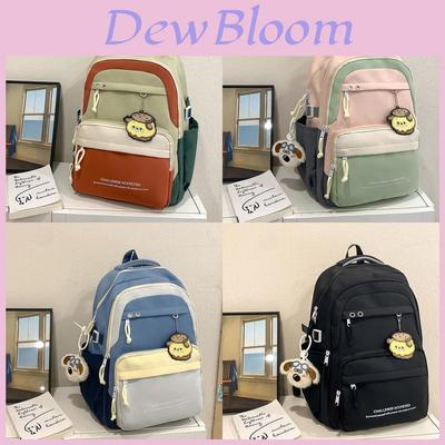 Nylon School Backpack For Teens With Design And Letter Print For Casual Use