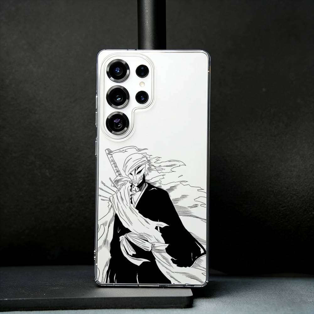 Hot Anime Bleach Cool Phone Case For Samsung S25,S24,S21,S22,S23,S30,Ultra,S20,Plus,Fe,Note,10,9,5G Transparent Cover