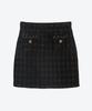 UNTAGE Boucle Tweed Mini Skirt (Black)_Uws-Fs03