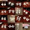 Silver Needle Pearl Petal Fringed Earrings Super Fairy Sweet High-end Earrings Same Earrings Women