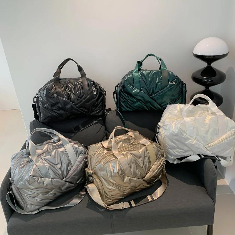 Geantă de călătorie cu fermoar de mare capacitate din plutoniu