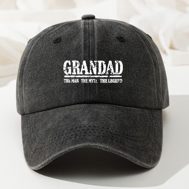 GRANDAD Baseball Cap Fashionable Hat Baseball Cap Retro Old Fishing Hat Outdoor Travel Hat чёрный