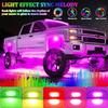 4 Pods RGB LED Rock Lights, Underglow Multicolor Neon Light Kit, Wheel Well Light With APP Control & Music Mode, Under Glow Lights For