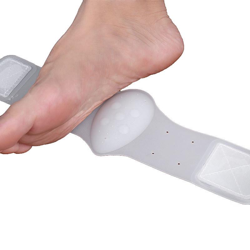 Flat Feet Silicone Arch Support & Massage Sole Pads with Velcro for Shock Absorption