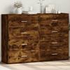VidaXL Buffets 2 Pcs Smoked Oak 60x31x84 Cm Engineered Wood, Storage Cabinet, Entryway Furniture, Accent Furniture, 3276585