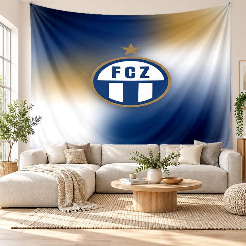 FC Zürich Wall Tapestry, Soft Fabric Wall Hanging, Decorative Backdrop For Bedroom Home Wall Art