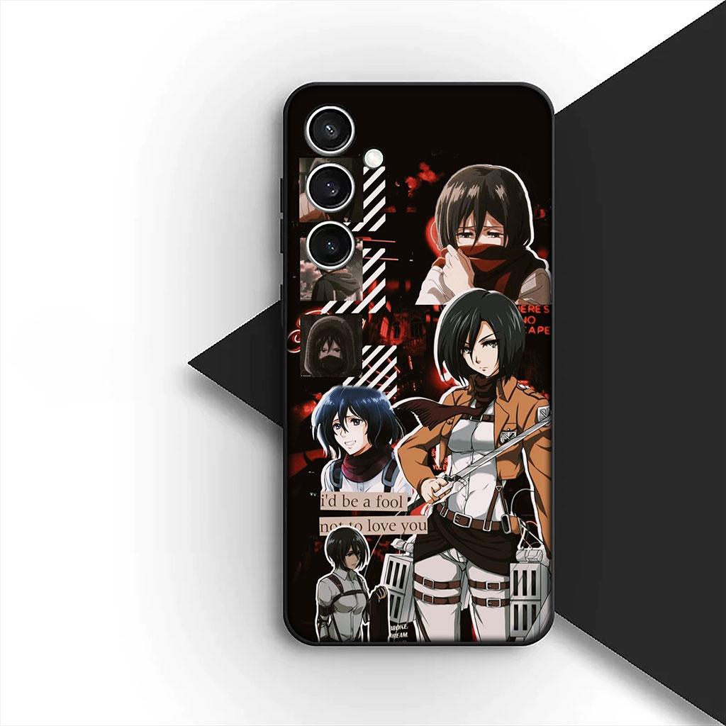 Phone Cover for Samsung Galaxy S22 S21 S20 FE Ultra Plus A07 A17 A15 A16 A25 A57 A37 Case Comics Attack on titan levi Eren