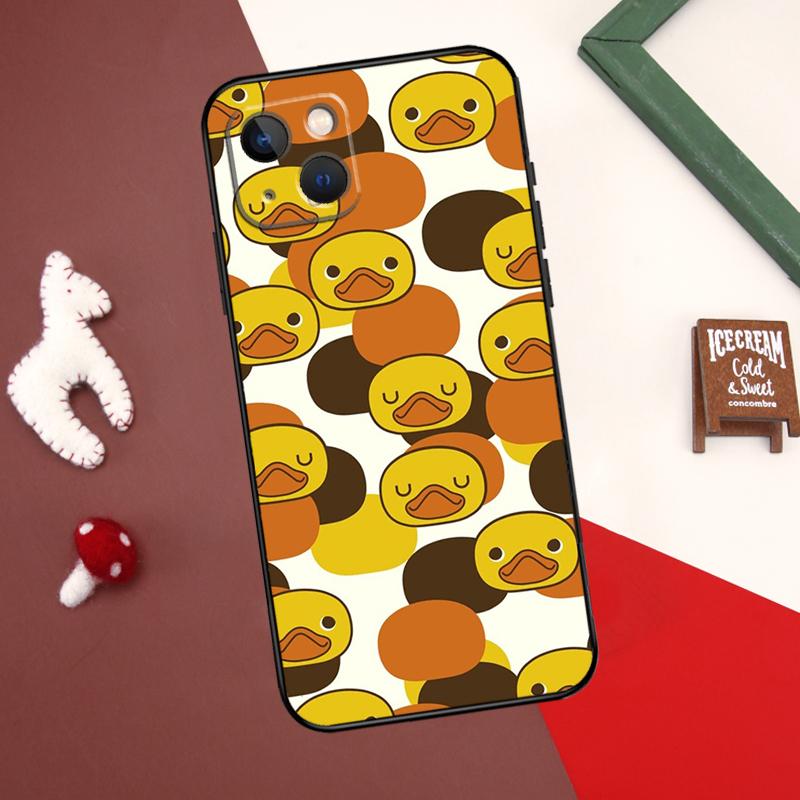 Kwaii gelbe Ente Abdeckung für iPhone 12 11 13 14 15 Pro Max 12 Mini 7 8 Plus X XR XS Max SE 2020 Telefonhülle