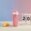 Water bottle Fashion Internet celebrity straw cup Cream Epoxy ice cream ice cream cup Double layer couple plastic water cup with lid