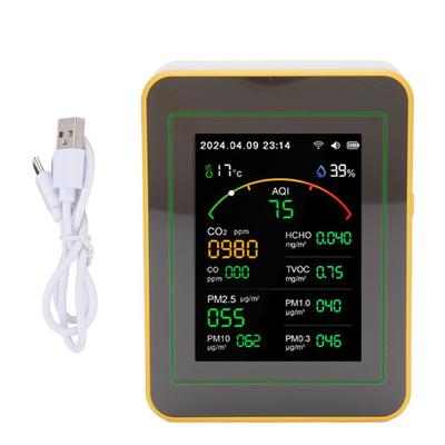 Air Quality Detector 15 In 1 WIFI APP Control CO2 HCHO TVOC PM0.3 PM1.0 PM2.5 PM10 Temperature