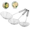 Pot à Huile Filtrant Utile en Acier Inoxydable Filtres Alimentaires Adapté Cuisine Maison Poignée Outils Résidus d'Huile Aliments Pâtisserie Fournitures de Cuisine
