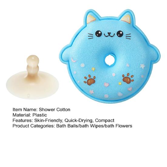 Shower Cotton with Cartoon Bath Flower Exfoliating Bath Multicolor Bath Scrubber for Kids and Adults