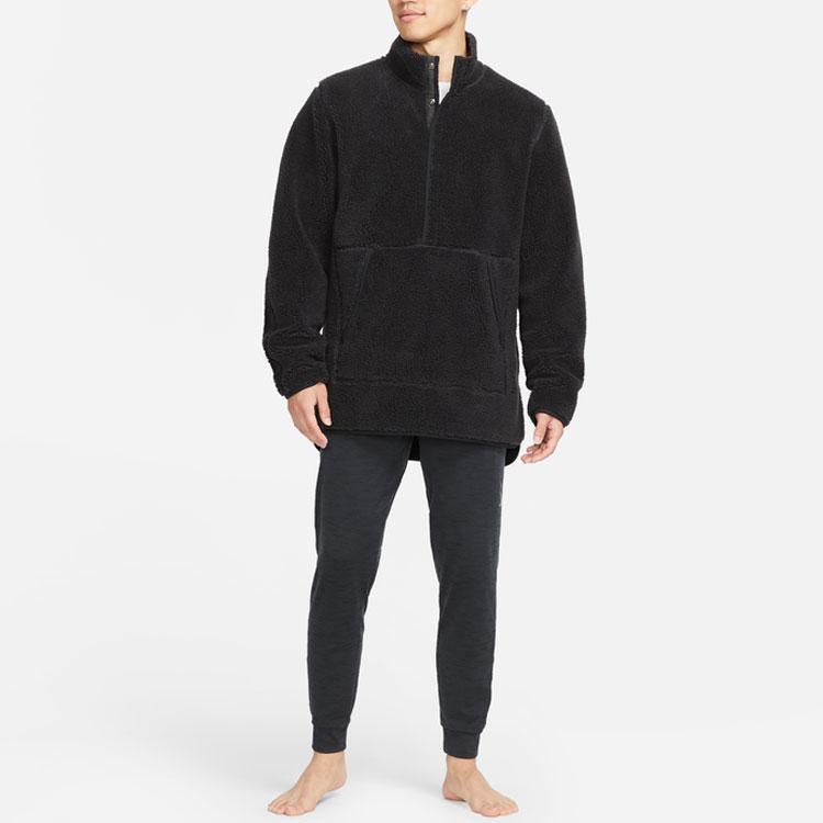 Nike Yoga Casual Sports Loose Stand Collar Training Jacket Men Tops Black DD2183-010