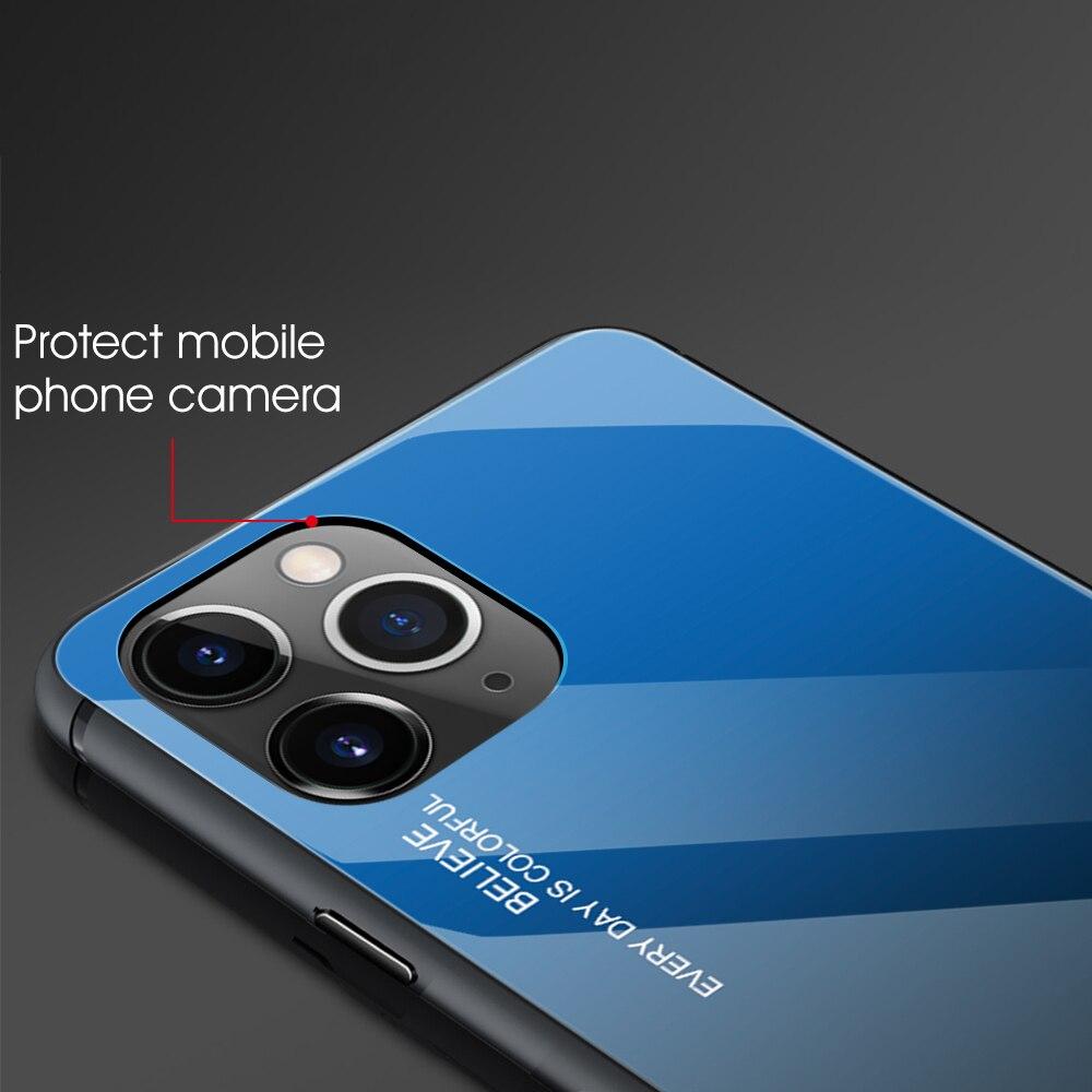 Pro iPhone 12 11 Pro Max Case Pouzdro z tvrzeného skla Gradient Pro iPhone X XR XS Max 7 8 6 6s 7Plus 8Plus 11 Pro Max 12 Mini Cover