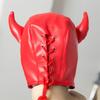 Fashion Sexy Ox horn Head Mask Fetish PU Leather Masquerade Cosplay Adult Party Headgear Couples Games Hood Mask