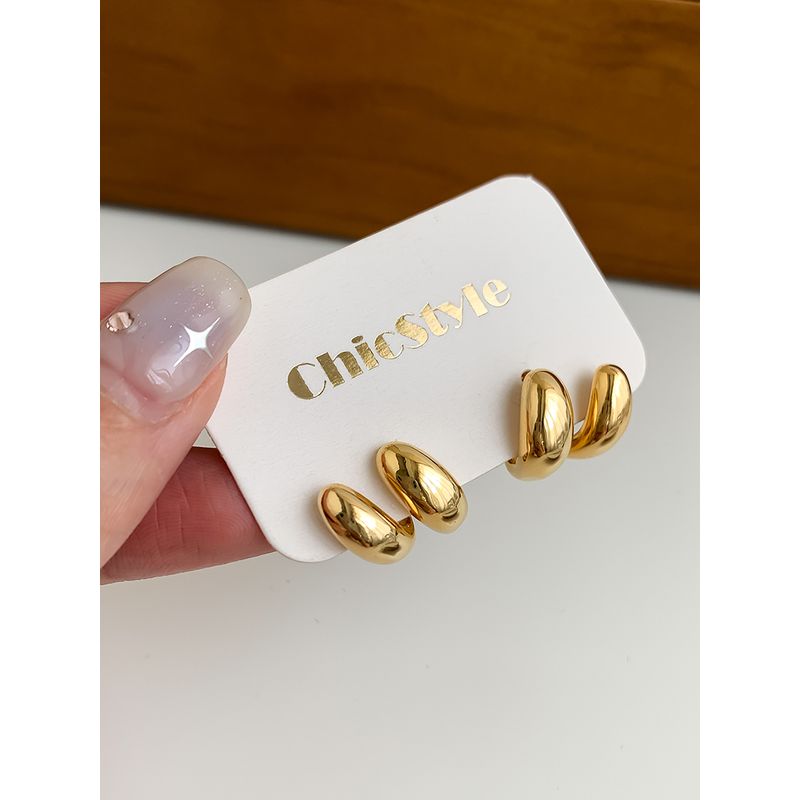 

Sterling Silver Needle Metal Niche Design Front and Rear Hanging Earrings Fancy K-style Ins Frosty Style Stud Earrings Hipster Gold