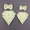 3D Suit Shirt Bow Silicone Rubber Flexible Food Safe Mold Clay Resin Ceramics Candy Fondant Candy Chocolate Soap Mould