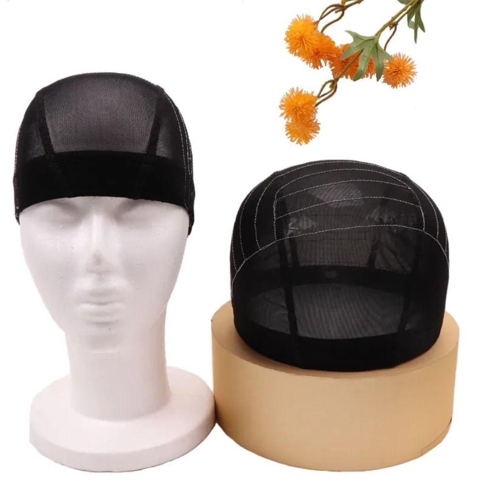 

with Elastic Band Mesh Wig Cap Beginner Hairnet Mesh Dome Cap for Making Lace Wigs
