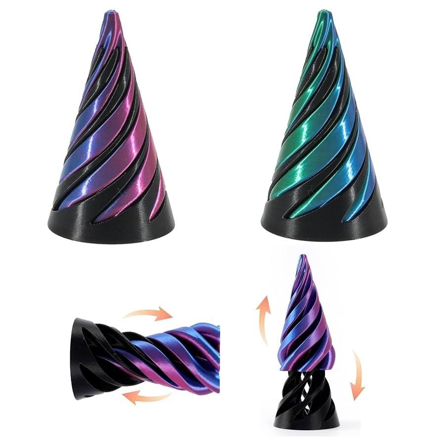 6Cm 3D Printed Spiral Puzzle Decompression Toy High-Tech 3D Stacking Toy Boys' Home Desktop Ornament Stress Relief Gadget