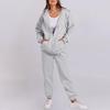 Completi da Donna 2 Pezzi Felpa Tuta Set Felpa Sostenibile Pantaloni della Tuta Larghi alla Moda Con Tasche