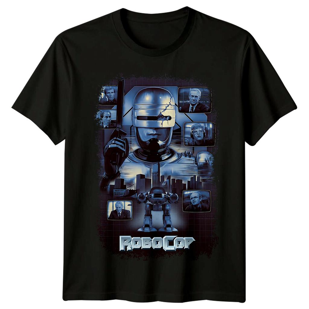 RoboCop (1987) Movie Poster Inspired 100% Cotton T-shirt Mens Tees Top Retro 80s Tee