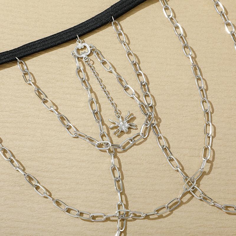 Exaggerated Elastic Rope Spider Multi-Layer Leg Chain, Beach Sexy Multi-Layer Chain Leg Decoration