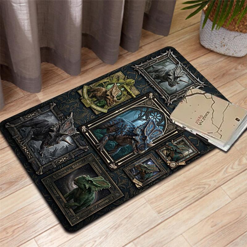 Dinosaur Collection Pattern Rug Floor Mat for Living Room or Bedroom Soft and Comfortable Carpet a Gift for Birthday and Holiday.