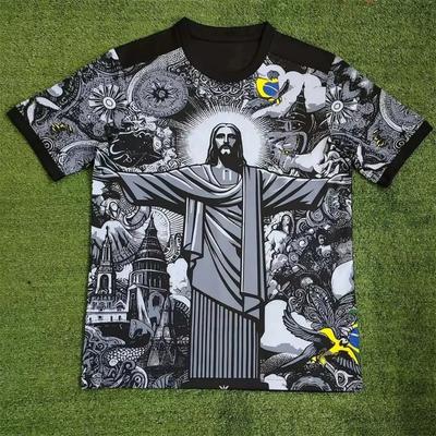 Brazil Christ The Redeemer T-Shirt, Men Women 3D Print Quick Dry Sportswear Short Sleeve Casual Football Jersey Top Streetwear