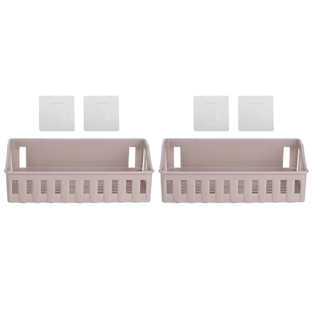 Punch Wall Mounted Shampoo Holder Storage Shelf Rack   Bathroom Supplies