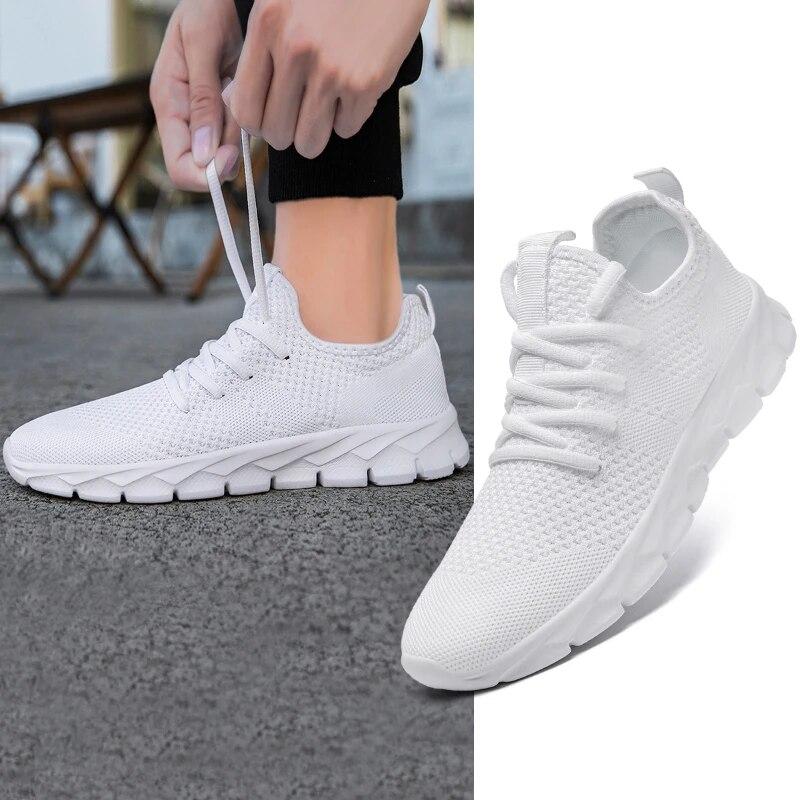 Scarpe Casual da Uomo Leggere Antiscivolo Comode Traspiranti Sneakers Scarpe da Corsa Outdoor per Uomo Taglia a Spinta Calzature in Rete