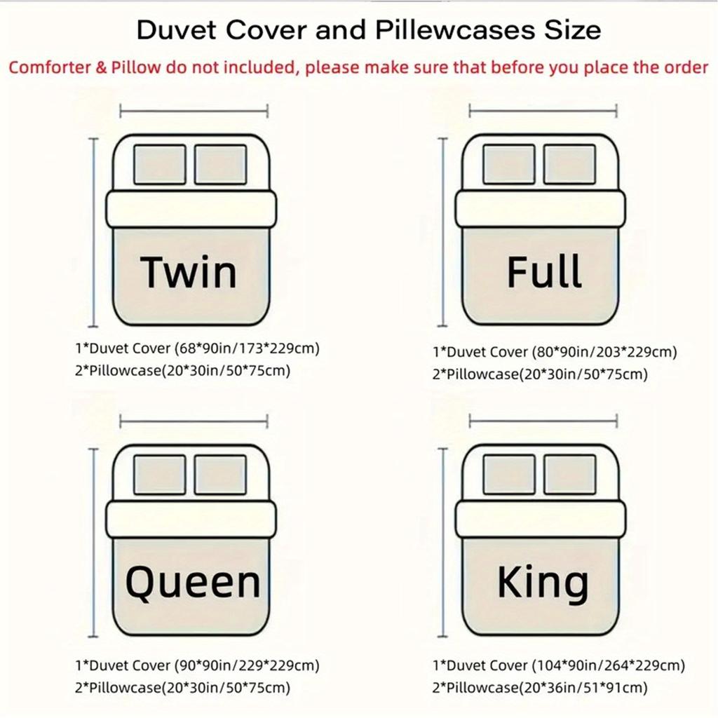 3-teiliges Bettbezug-Set ohne Füllung 1 Bettbezug + 2 Kissenbezüge Weich und maschinenwaschbar Herbsternte Kürbismuster Bettwäsche