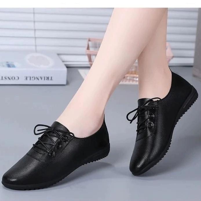 

Non-slip Tendon-soled Flat-bottomed Mother Shoes, Soft-soled Leather Shoes, Peas Shoes, Women s Shoes 35