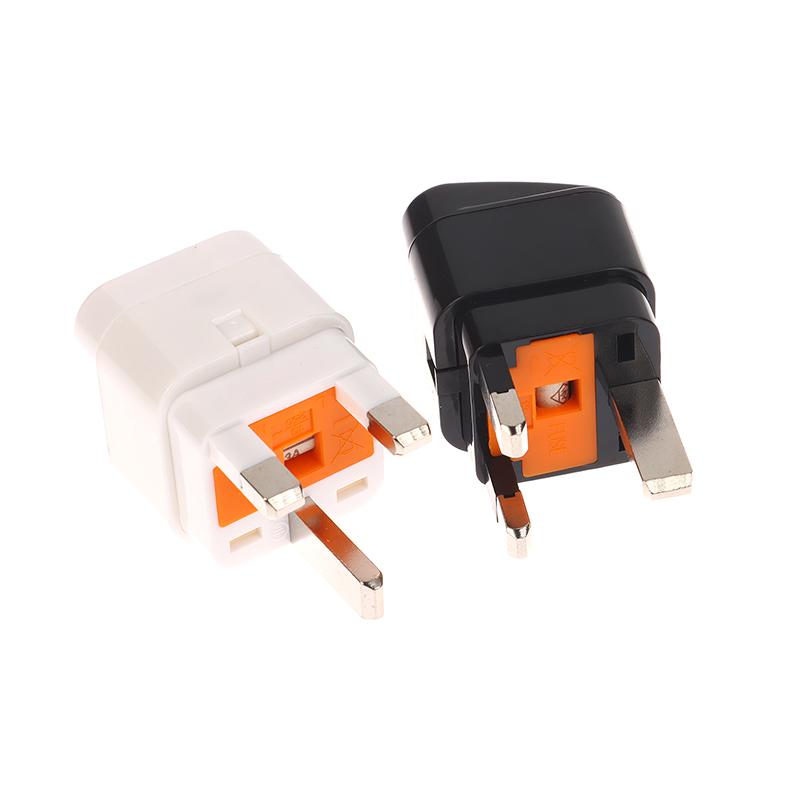 Universel Britisk Stikadapter Med 13A Sikring Sort/Hvid Rejseadapter 3-benet Stikkontakt Stik Uk Eu Il Adapter Us Til Uk Stik