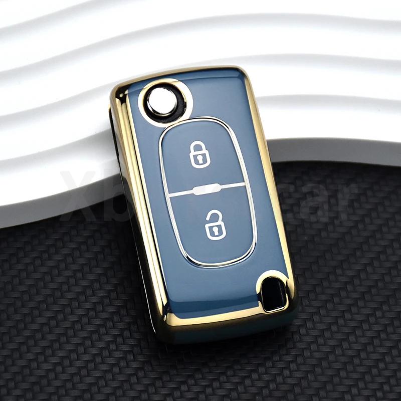 2/3 Buttons Auto Shell Fob for Peugeot 107 207 307 308 407 607 3008 5008 for Citroen Xsara C5 C6 C8 TPU Car Flip Key Case Cover