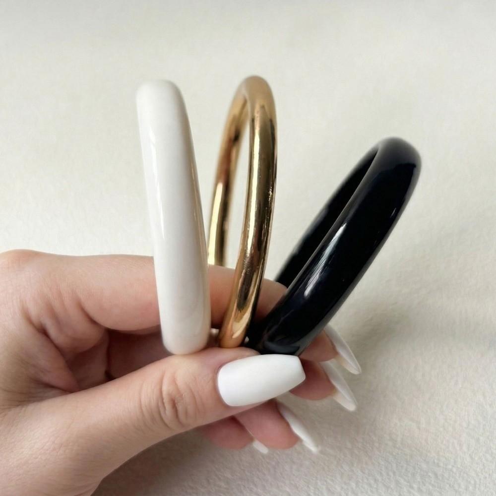 3/4 Pcs Smudged Thin Resin Bracelet Set Marble Pattern Cuff Bracelet Set New Round Bangles Gifts