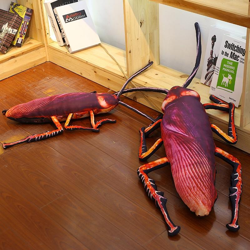 Cockroach Plush Toy 3D Simulation Insect Pillow Funny Weird Gift for Kids Birthday Party Favor