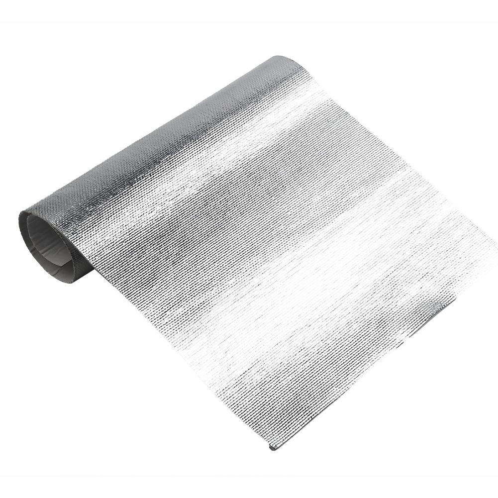 Car Heat Protection Film Fireproof Heat Insulation Mat Self-adhesive Aluminum Foil High Temperature Resistant Cloth Heat Shields 2
