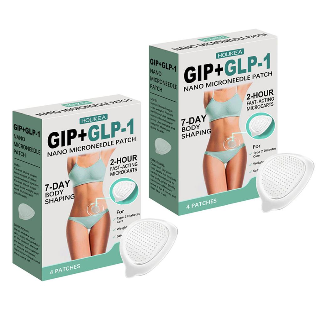 GIP GLP-1 Nanos Patch GLP 1 Patches for Women Unisex Gentle Body Slimming Stickers Firming Skin Body Gently Care Patch 4pcs/Box