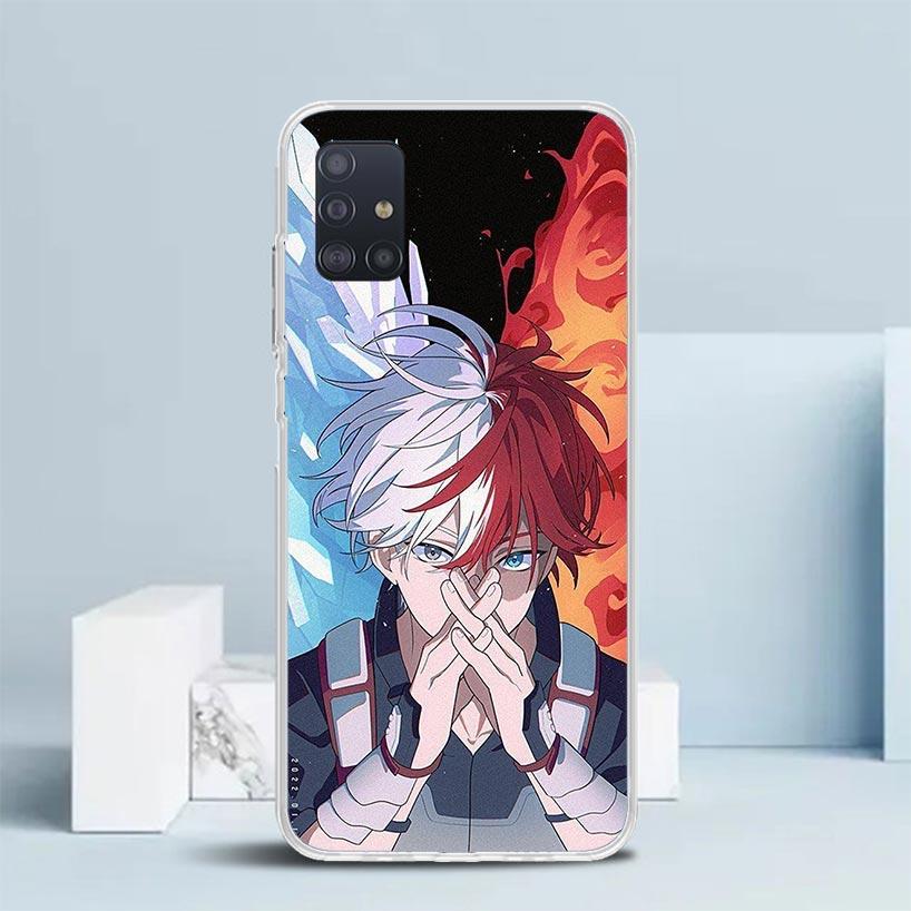 Todoroki Shoto MHA My Hero Phone Case For Samsung Galaxy A52 A32 A22 A12 A51 A50S A30S A10S Note 20 Ultra 10 S10 Plus A31 A20 A7