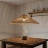 Rattan Pendant Lampshade Retro Design Woven Hanging Light Shade Rustic Elegance Fiber Lamp Cover for
