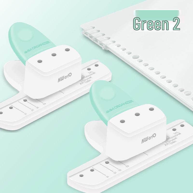 Notebook Puncher 9027: 4mm Multi-Hole Punch for Loose-Leaf Binders, 3 or 6 Holes, Manual Student Use
