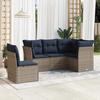 VidaXL Garden Lounge Set with Cushions 5 Pcs, Sofas with Adjustable Feet, Outdoor Furniture Set Patio Terrace 3217641