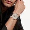 Casio EDIFICE Quarzwerk Lederarmband Japanische und Koreanische Uhr Herrenuhr Goldzifferblatt EFV-610CL-7AV
