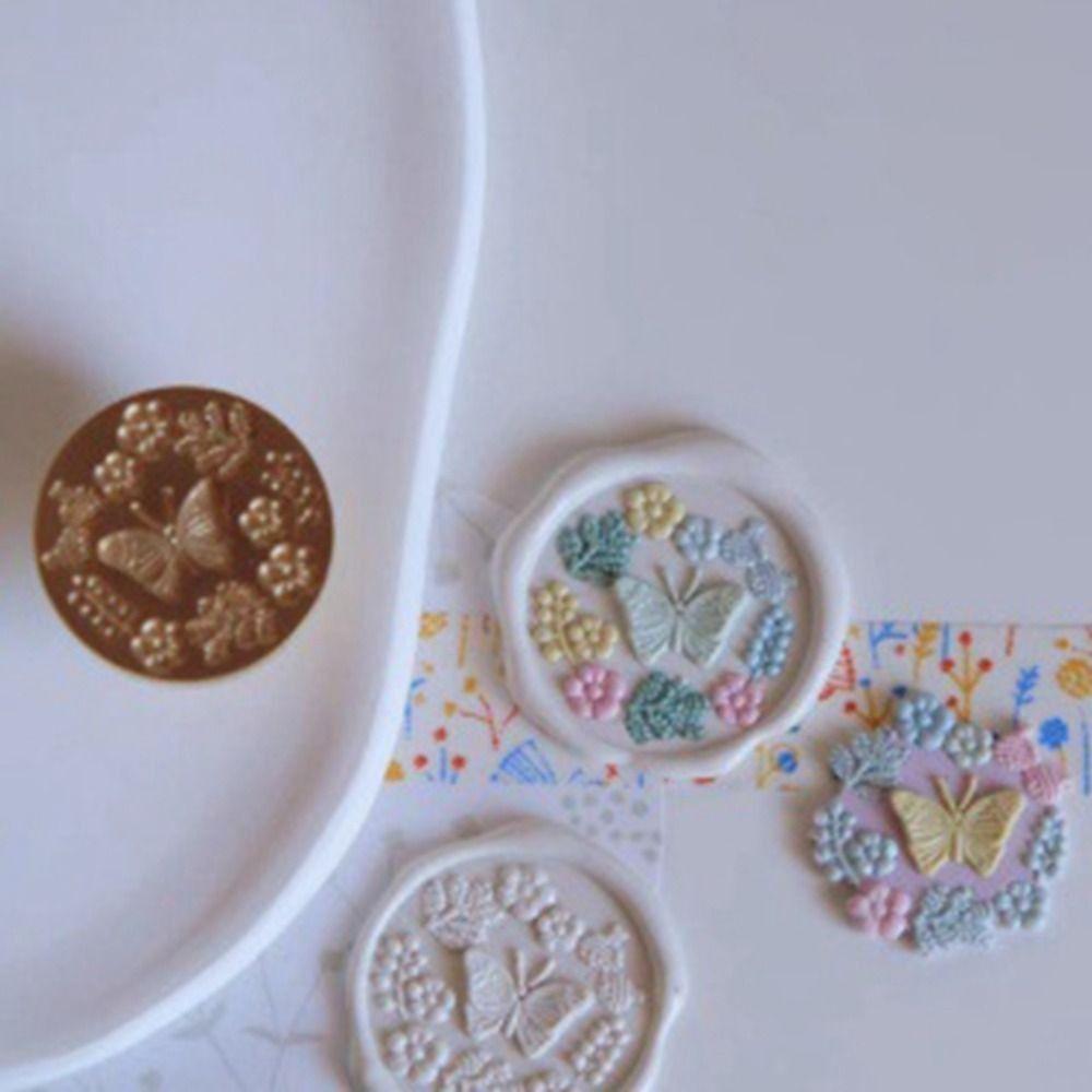 Snowflake Butterfly Wax Seal Stamp DIY Tool Wax Seal Stamp Polyshaped Head  Envelopes